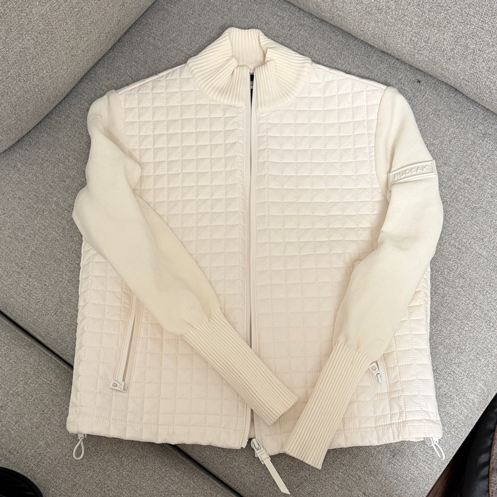RUDSAK Cream Quilted Zip-Up Jacket